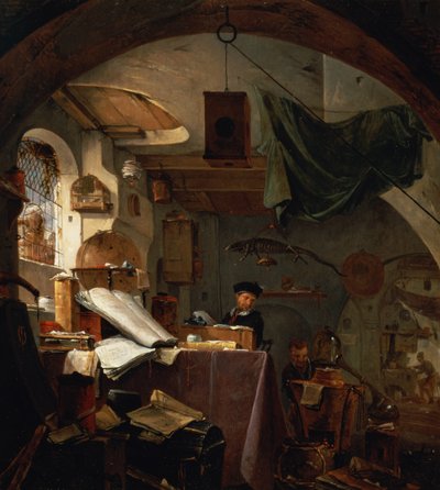 O Alquimista (óleo) de Thomas Wyck